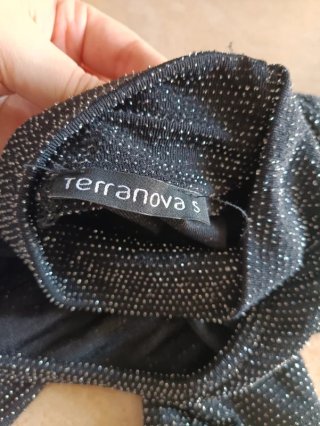 Top Monospalla Terranova Nero Glitterato