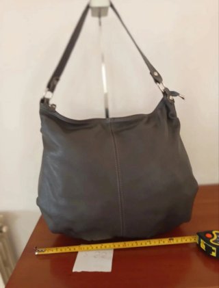 Borsa Alesya vera Pelle Grigia