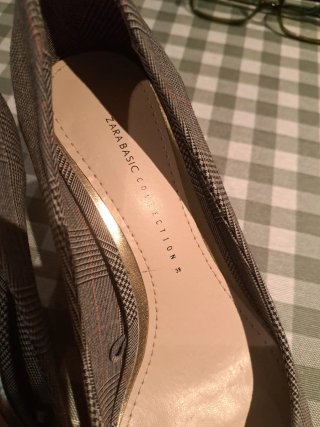 Zapatos Zara Talla 38 Cuadros Lazos