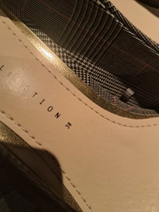 Zapatos Zara Talla 38 Cuadros Lazos
