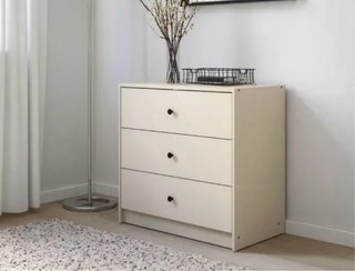 Cómoda IKEA GURKSEN 3 cajones beige 69x67cm