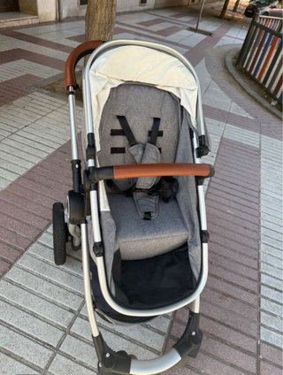 Carrito bebé 3 en 1 ligero gris