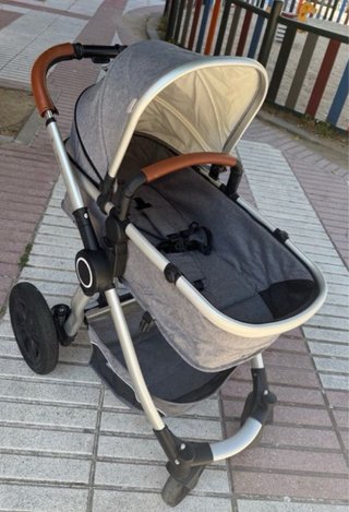 Carrito bebé 3 en 1 ligero gris