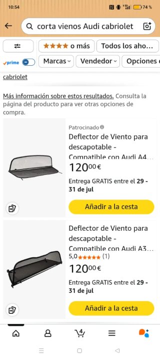 Deflector de viento Audi A4 descapotable