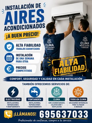 Servicio de instalaciónde aires y clima