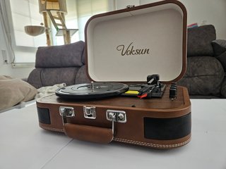 Tocadiscos VOKSUN Vintage Bluetooth Aguja Nueva