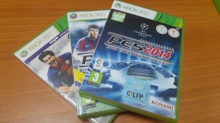 Lote XBOX 360: FIFA 13, PES 2010, PES 2014