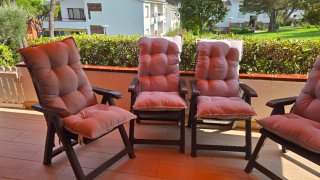 Lote 4 hamacas jardín con cojines