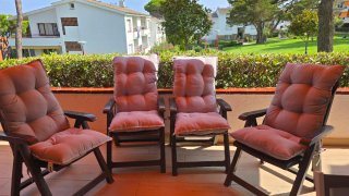 Lote 4 hamacas jardín con cojines