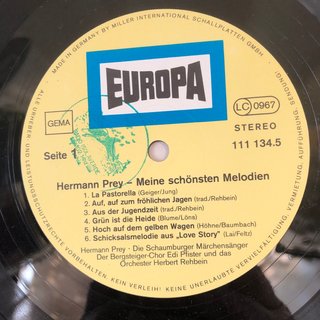 Hermann Prey Meine Schönsten Melodien LP
