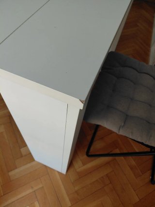 Mesa de comedor blanca extensible