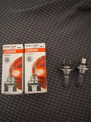 Bombillas H15 Osram 12V 15/55W (2 uds) + 2 H7