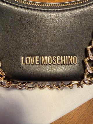 Borsa Love Moschino nera con catena