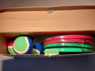 Juego 4 raquetas velcro y 4 pelotas