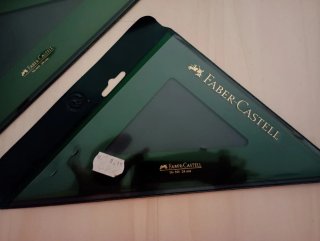 Juego Escuadra y Cartabón Faber Castell
