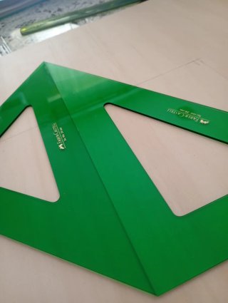 Juego Escuadra y Cartabón Faber Castell
