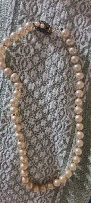 Collana e bracciale perle finte