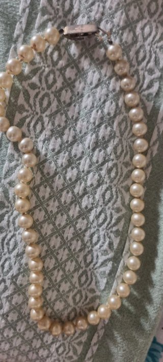 Collana e bracciale perle finte