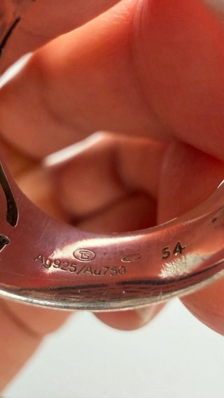 Anillo Sello Oro y Plata