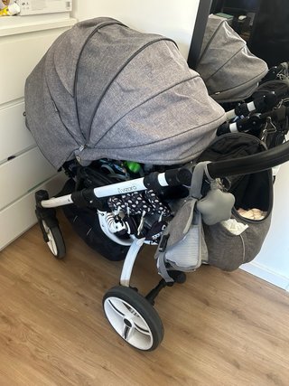 Carrito Vyzaro gris silla paseo + capazo y accesor