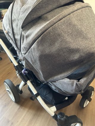 Carrito Vyzaro gris silla paseo + capazo y accesor