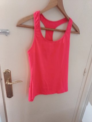 Camiseta sin mangas rosa Talla S