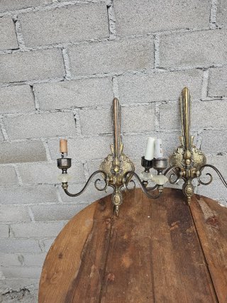 Apliques de pared antiguos dorados