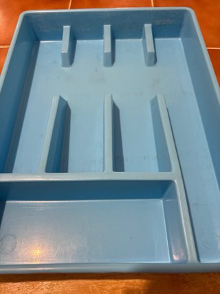 Organizador de cubiertos azul