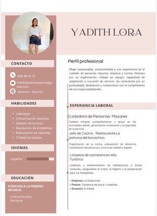 Busco en empleo de camarera