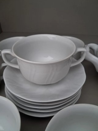 Juego Consomé Porcelana 14 Piezas Allegro