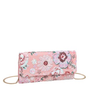 Bolsa de fiesta con lentejuelas y flores