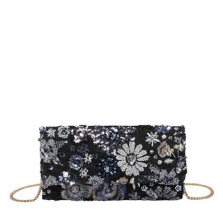 Bolsa de fiesta con lentejuelas y flores