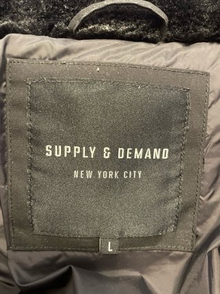 Chaqueta plumífero Supply & Demand negra Talla L
