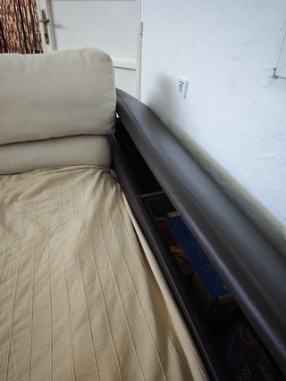 Chaiselongue beige y marrón