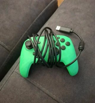 Mando verde para Switch con cable