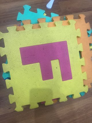 Alfombra Puzzle Goma EVA Letras Colores