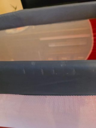 Cuna de viaje plegable roja