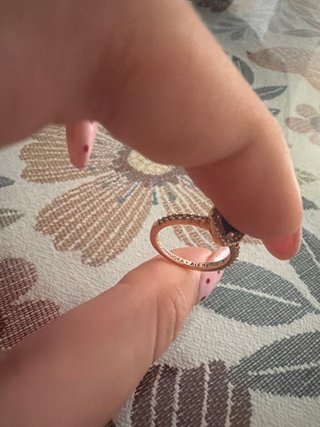 Anillo Pandora Corazón Azul Oro Rosa