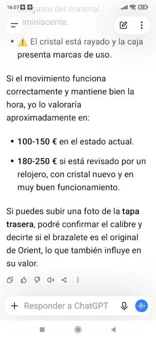 Reloj Orient Automático Negro/Plata