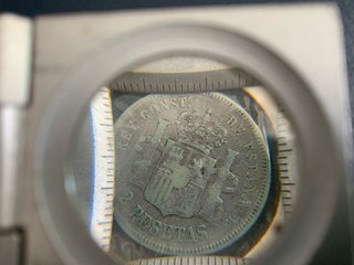 Moneda Alfonso XII 2 ptas 1879 EMM