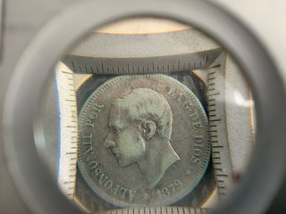 Moneda Alfonso XII 2 ptas 1879 EMM
