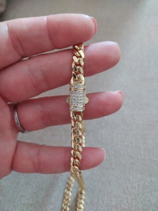 Cadena Cubana baño Oro 40cm