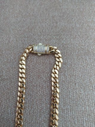Cadena Cubana baño Oro 40cm