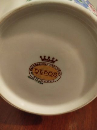 Brocca floreale anni 50/60 oro zecchino
