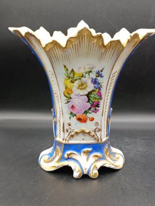 Pareja jarrones isabelinos porcelana antigua