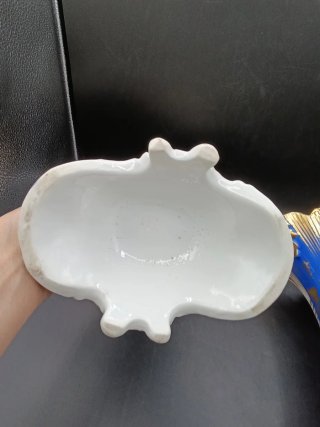 Pareja jarrones isabelinos porcelana antigua