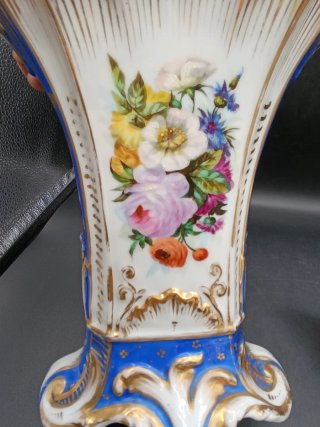 Pareja jarrones isabelinos porcelana antigua