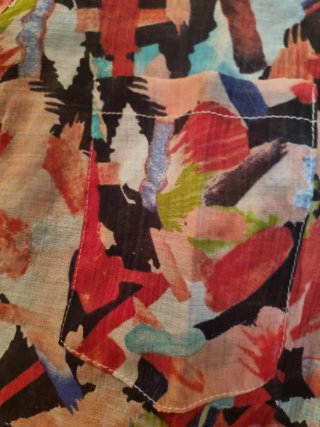 Blusa estampada multicolor