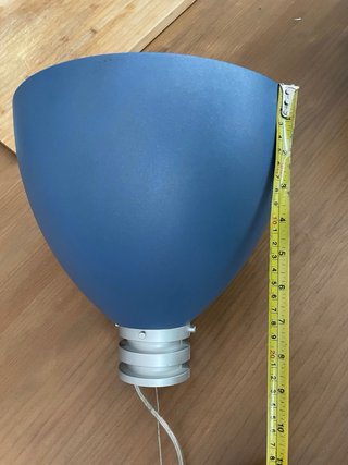 Lámpara colgante estilo industrial azul y gris