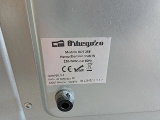 Mini horno Orbegozo 25L